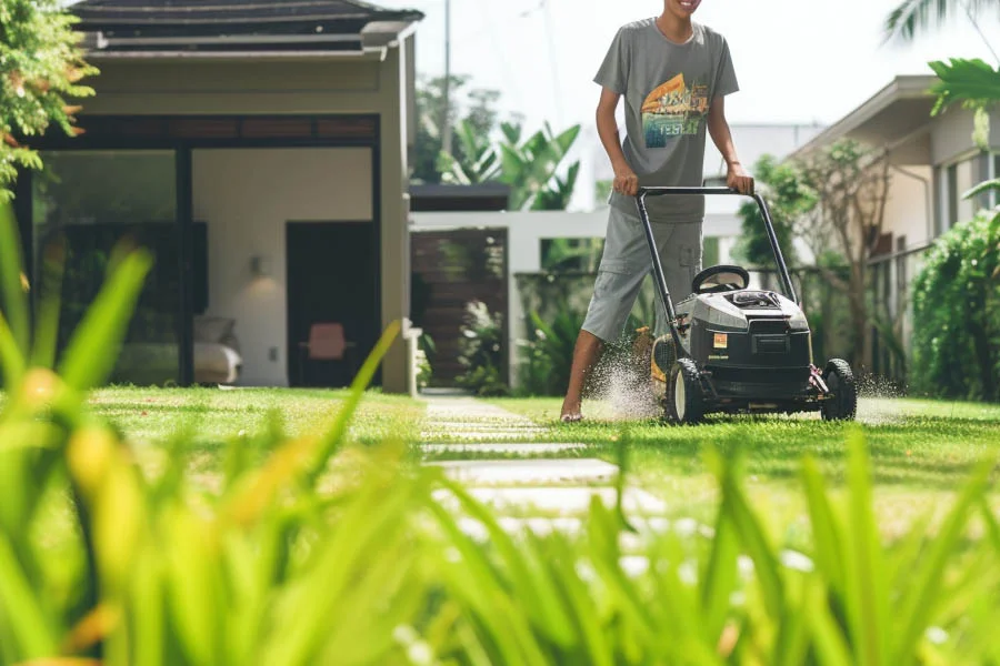 small electric grass mower